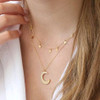 Double Layer Stars And Moon Necklace