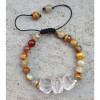 Clear Quartz & Agate Mala Beads Bracelet