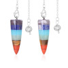 Circular Cone Chakra Stone Pendulum