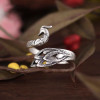925 Silver Peacock Adjustable Fairytale Ring 925 Silver Peacock Adjustable Fairytale Ring