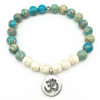 Turquoise and Howlite Mala Bead Bracelet Turquoise and Howlite Mala Bead Bracelet