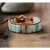 Earth Spirit Amazonite Leather Wrap Bracelet