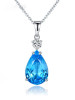 Tanzanite Teardrop Pendant with Diamond