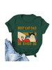 Women's Stylish Fist Cat Print Casual T-Shirt