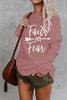 Letter Print Scoop Neck Casual T-Shirt