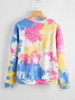 Letter Graphic Tie Dye Pullover