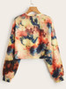 Retro Drop Shoulder Tie Dye Pullover