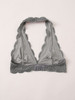 Plunging Floral Lace Halter Bralette