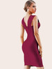 Zip Back Plunge Neck Bandage Dress