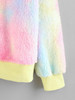 Tie Dye Plush Drop Shoulder Jacket