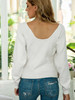 Raglan Sleeve Ribbed Trim Scoop Sweater