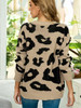 Leopard Drop Shoulder Loose Jumper Sweater