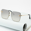 New Fashion Lady Oversize Rimless Square Bee Sunglasses Women UV400
