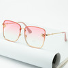 New Fashion Lady Oversize Rimless Square Bee Sunglasses Women UV400