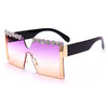 Oversized Square Rimless Rhinestone Sunglasses Women Brand Designer