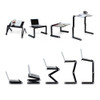 Adjustable Ergonomic Portable Aluminum Laptop Desk - Table Desk Stand With Mouse Pad