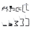 Adjustable Ergonomic Portable Aluminum Laptop Desk - Table Desk Stand With Mouse Pad