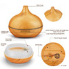 Aroma Essential Oil Diffuser 550ml Ultrasonic Cool Mist Air Humidifier with 4 Timer Setting