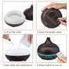 Aroma Essential Oil Diffuser 550ml Ultrasonic Cool Mist Air Humidifier with 4 Timer Setting