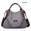 Casual Women's Canvas Leather Shoulder Handbag
