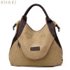 Casual Women's Canvas Leather Shoulder Handbag