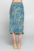 Teal Animal Print Modest Midi Skirt, Modest Skirts