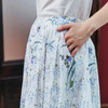 Women's Floral Modest Skirt, Midi Skirt