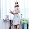 Women's Floral Modest Skirt, Midi Skirt