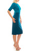Maggy London Blue Colorblock Modest Sheath Dress, Modest Dresses