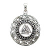 Valknut and Runes Pendant - Sterling Silver