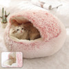 HOOPET New Style Pet Dog Cat Bed Round Plush Cat Warm Bed House Soft Long Plush Bed For Small Dogs For Cats Nest 2 In 1 Cat Bed