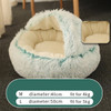 HOOPET New Style Pet Dog Cat Bed Round Plush Cat Warm Bed House Soft Long Plush Bed For Small Dogs For Cats Nest 2 In 1 Cat Bed