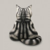 Cute Cat Back Shape Plush Pillow With Tail Home Decor