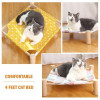 Daisy Elevated Cat Bed Natural Wood Cat Hammock