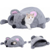 Cat Cave Bed Mouse Shape Cat House With Removable Cushion Waterproof Bottom Cat Cave Bed Mouse Shape Cat House With Removable Cushion Waterproof Bottom