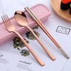 Stainless Steel Chopsticks Spoon Fork Set Portable