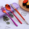 Stainless Steel Chopsticks Spoon Fork Set Portable
