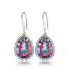 Luxury Mystic Topaz Silver Dangle Earrings Luxury Mystic Topaz Silver Dangle Earrings