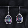 Luxury Mystic Topaz Silver Dangle Earrings Luxury Mystic Topaz Silver Dangle Earrings