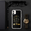 Gold on black ETH Ethereum iPhone Case