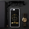 Gold on black ETH Ethereum iPhone Case
