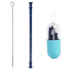 Stainless Steel Telescopic Drinking Portable straw For Travel Reusable Collapsible Metal Straw With Brush