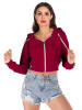 Women Cropped Hoodie Sweatshirt