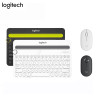 Logitech K480 Bluetooth Wireless Keyboard Mouse Set Multi-Device Keyboard with Phone Holder Slot for Windows Mac OS iOS Android