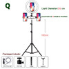 Selfie Ring Light 10.2" Dimmable LED Ring Light with Stand and Phone Holder, Live Streaming/Makeup/YouTube/Vlog/TikTok Videos