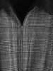 Houndstooth Plaid Teddy Lined Drop Shoulder Jacket