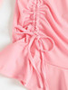 Cinched Ruffle Hem Mini Dress