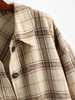 Checked Wool Blend Coat