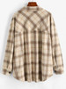 Checked Wool Blend Coat