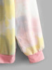 Tie Dye Funny Cat Oversized Drop Shoulder Sweatshirt